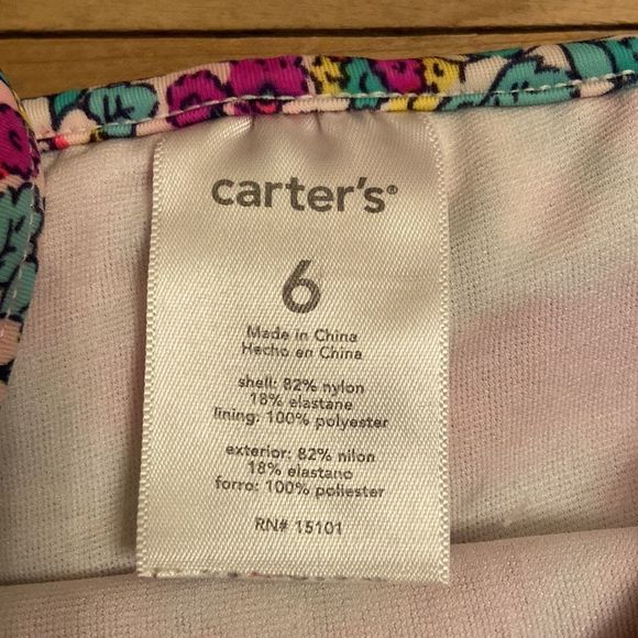 🌺 CARTER’S Floral Asymmetric Ruffle Swim Suit - Picture 9 of 9